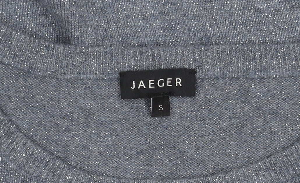 Jaeger Women's Grey Sequin Pullover Jumper, Size S