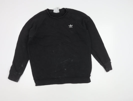 Adidas Men's Black Pullover Sweatshirt M Logo