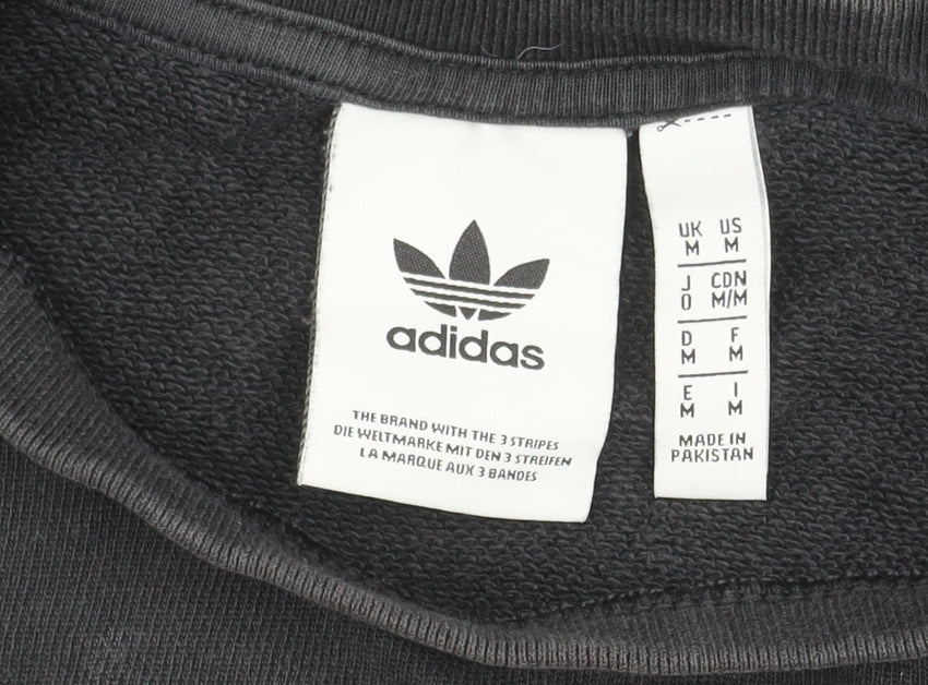 Adidas Men's Black Pullover Sweatshirt M Logo