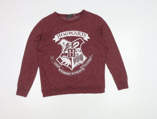 Harry Potter Women's Red Hogwarts Sweatshirt Size 12
