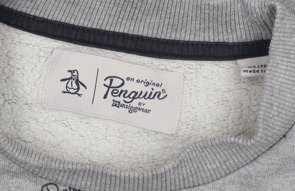 Original Penguin Men's Grey Logo Sweater Medium Pullover