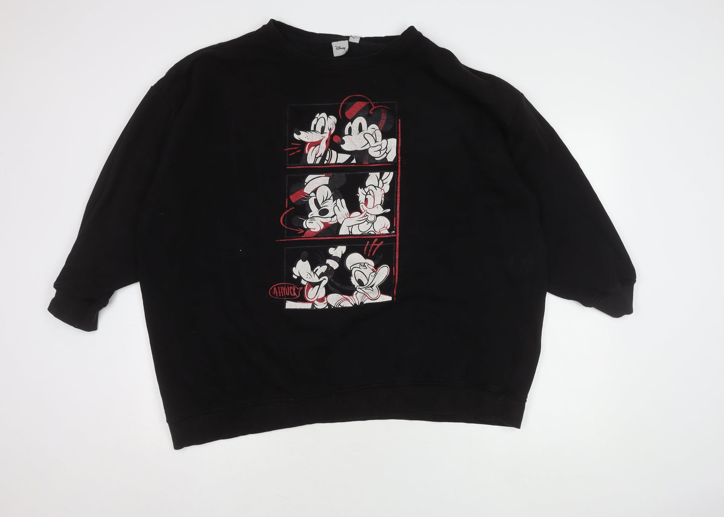 Disney Black Unisex Pullover Sweatshirt - Mickey Mouse Print