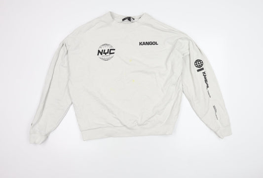 Kangol Men's White Graphic Pullover Sweatshirt Size S