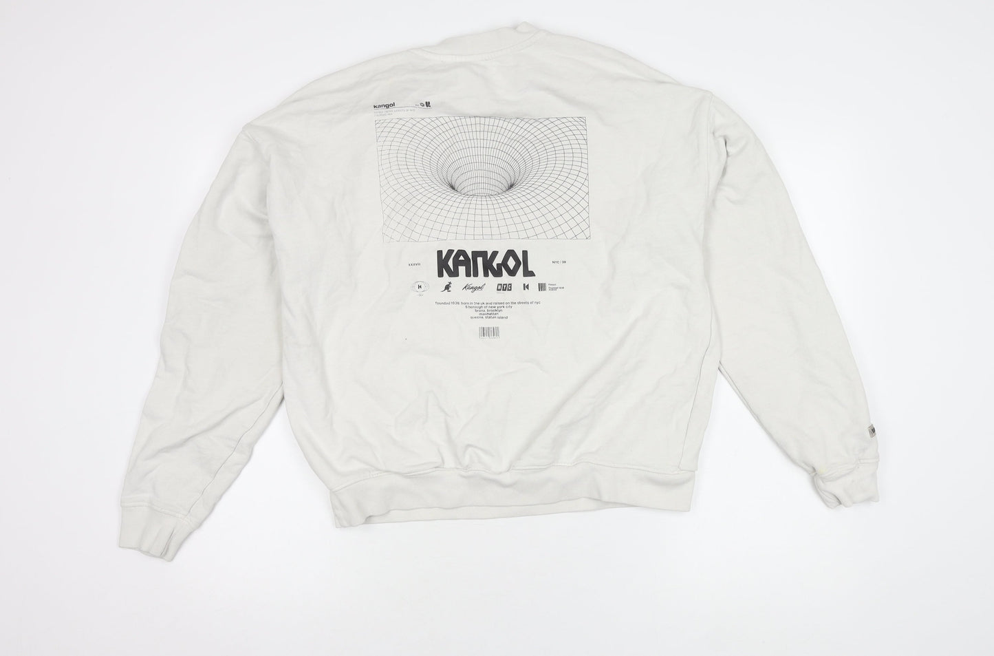 Kangol Men's White Graphic Pullover Sweatshirt Size S