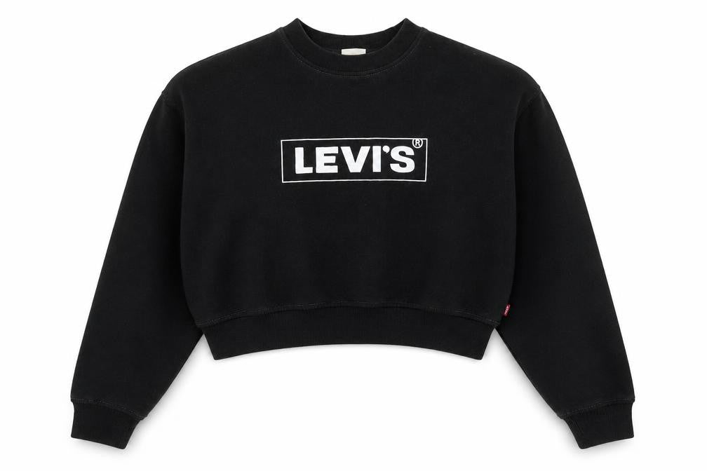 Womens UK XS Regular Levi's Black Pullover Sweatshirt