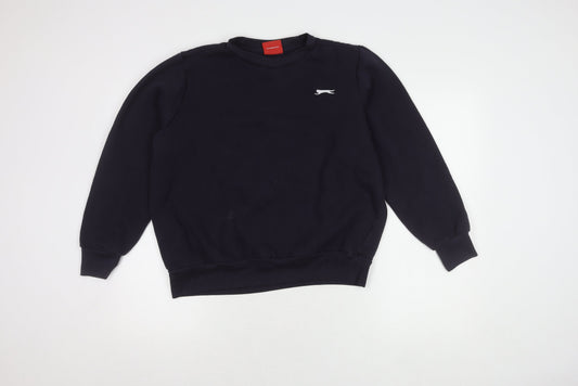 Slazenger Boys Black Sweatshirt M with Logo Accent
