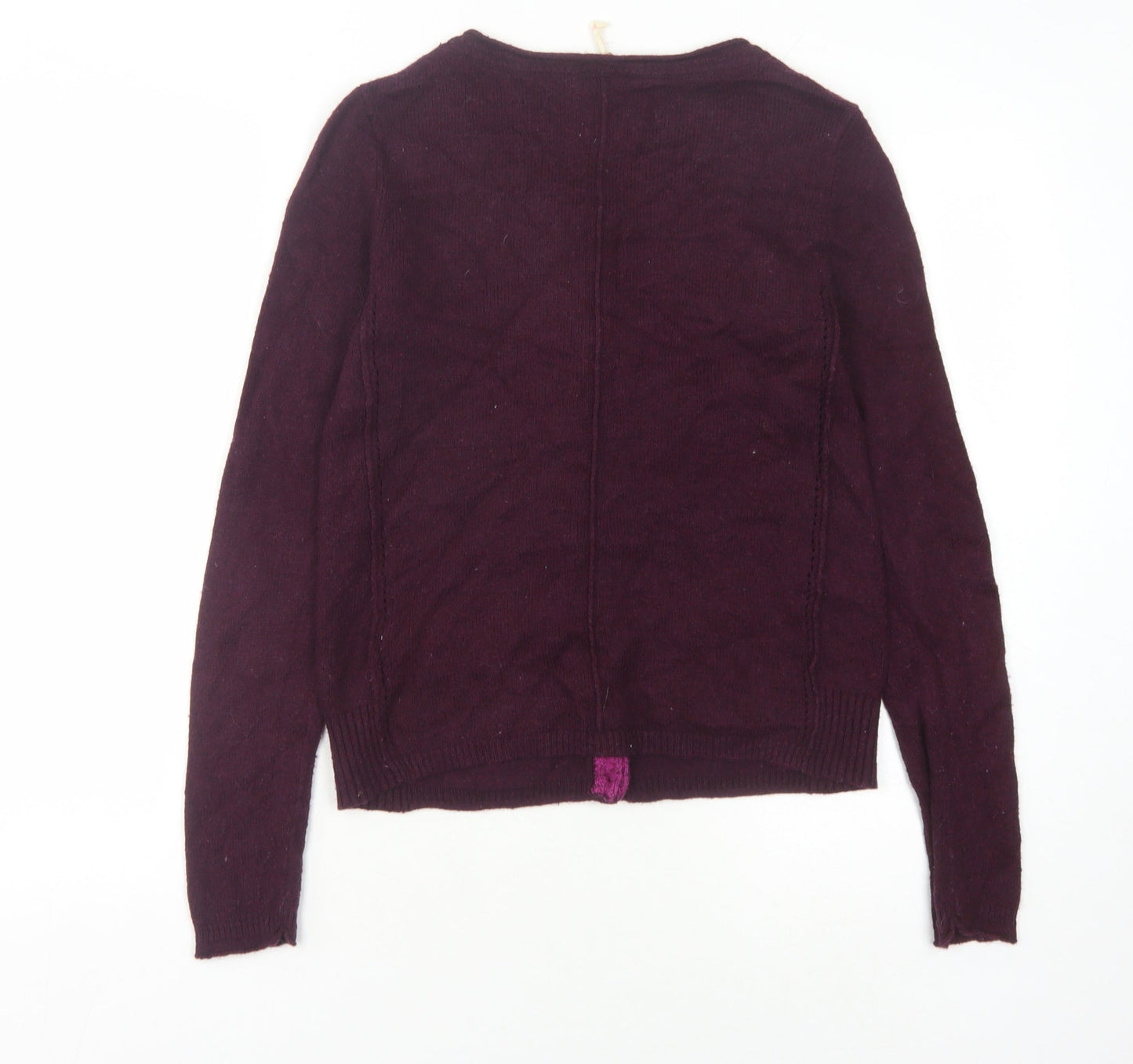 White Stuff Women's Purple Cardigan, Size 10, Scoop Neck