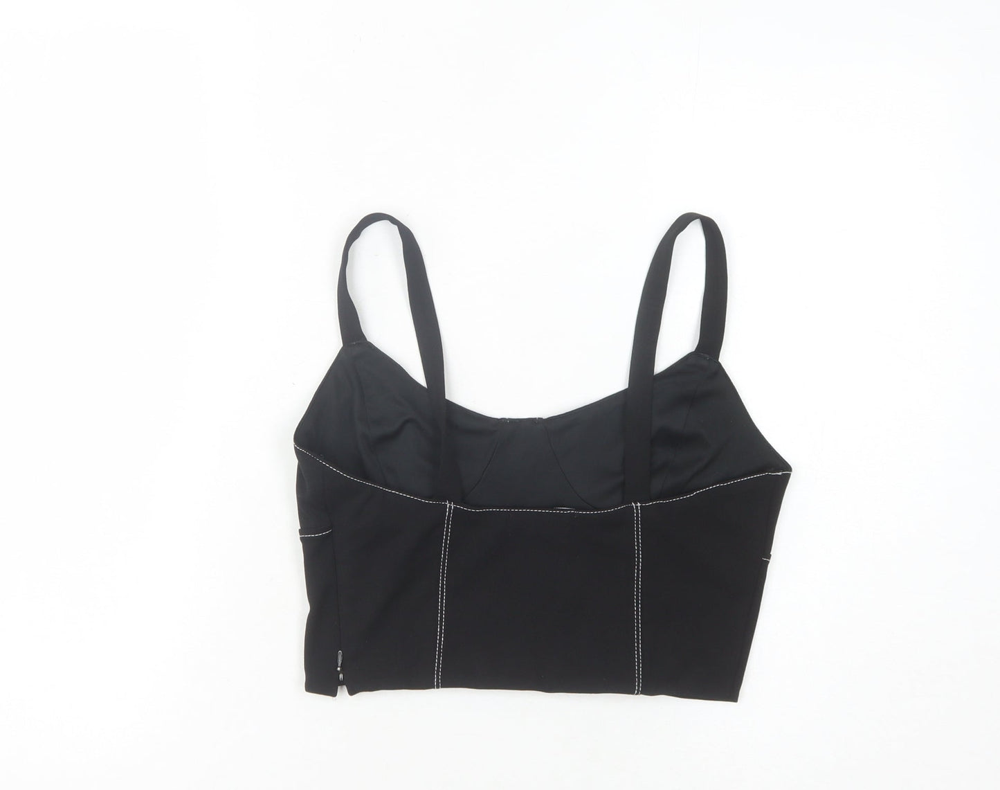 Bershka Women's Black Camisole Tank Top, Size S, Casual Style