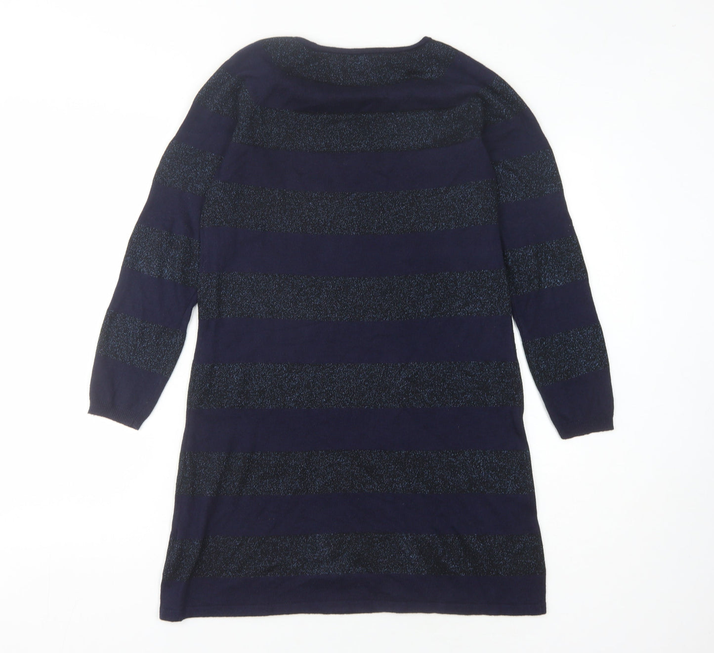 Marks and Spencer Women's Blue Striped Pullover Jumper
