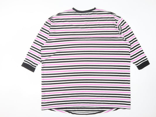 ASOS Women's Striped Ringer T-Shirt, Multicoloured, Size 14