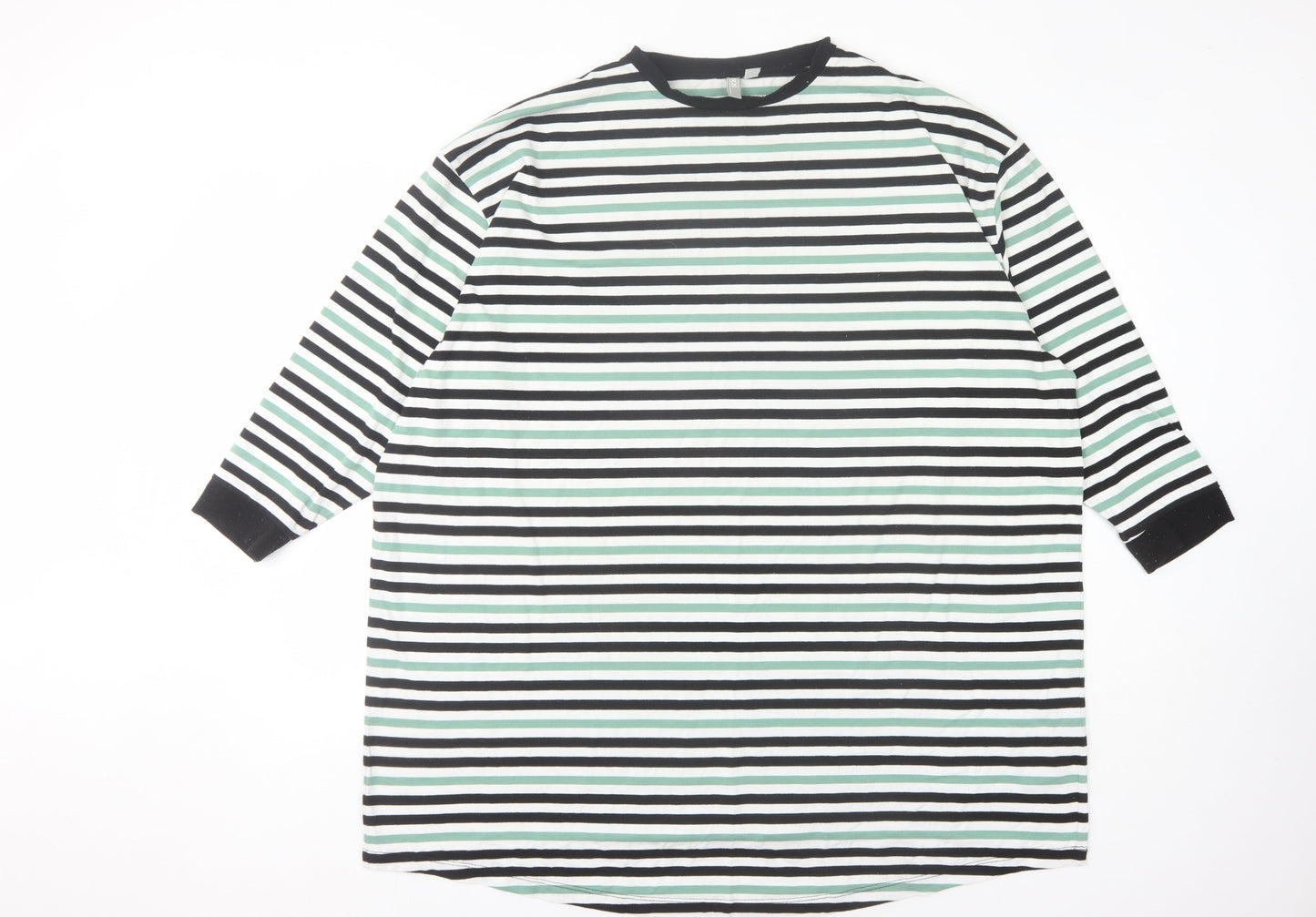 ASOS Women's Multicoloured Striped T-Shirt Size 14
