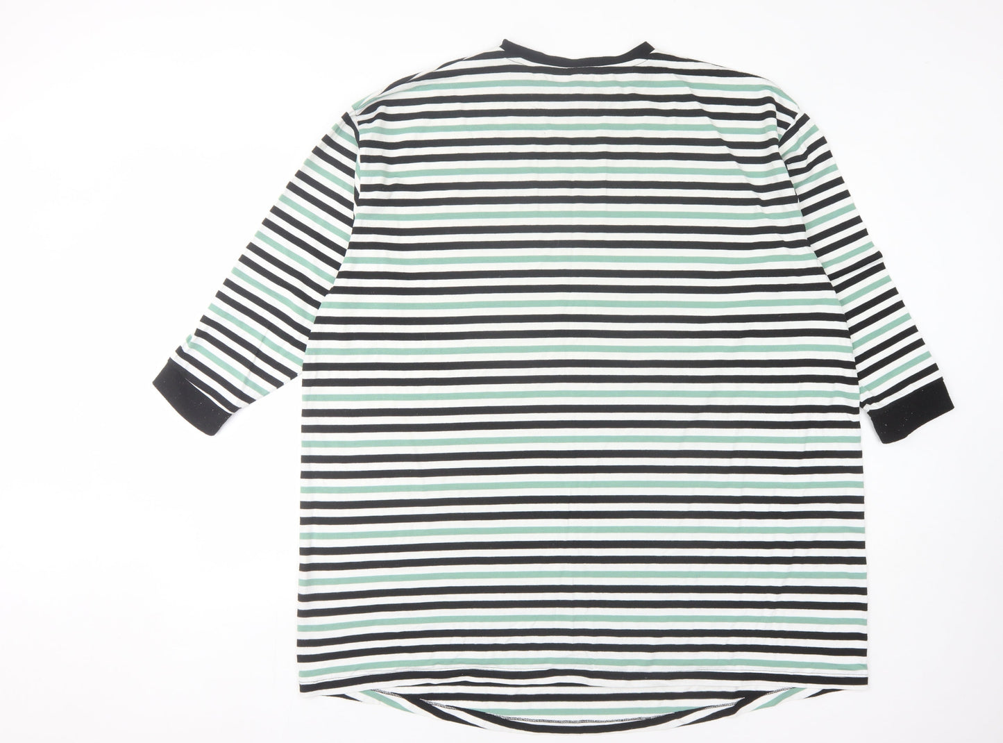 ASOS Women's Multicoloured Striped T-Shirt Size 14