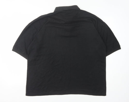 Jerzees Unisex Adults Black Polo XL - The Prisoner Logo