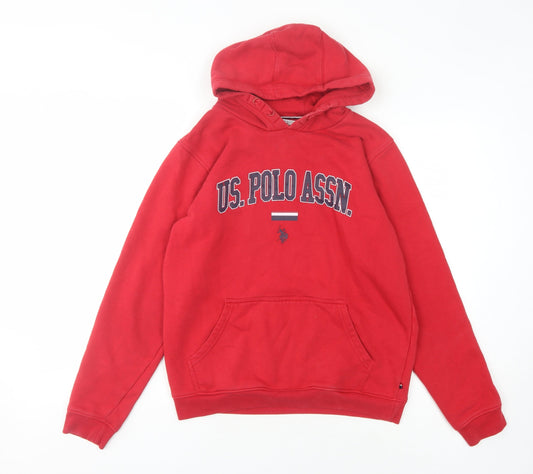U.S. Polo Assn. Boys Red Graphic Hoodie - 14-15 Years