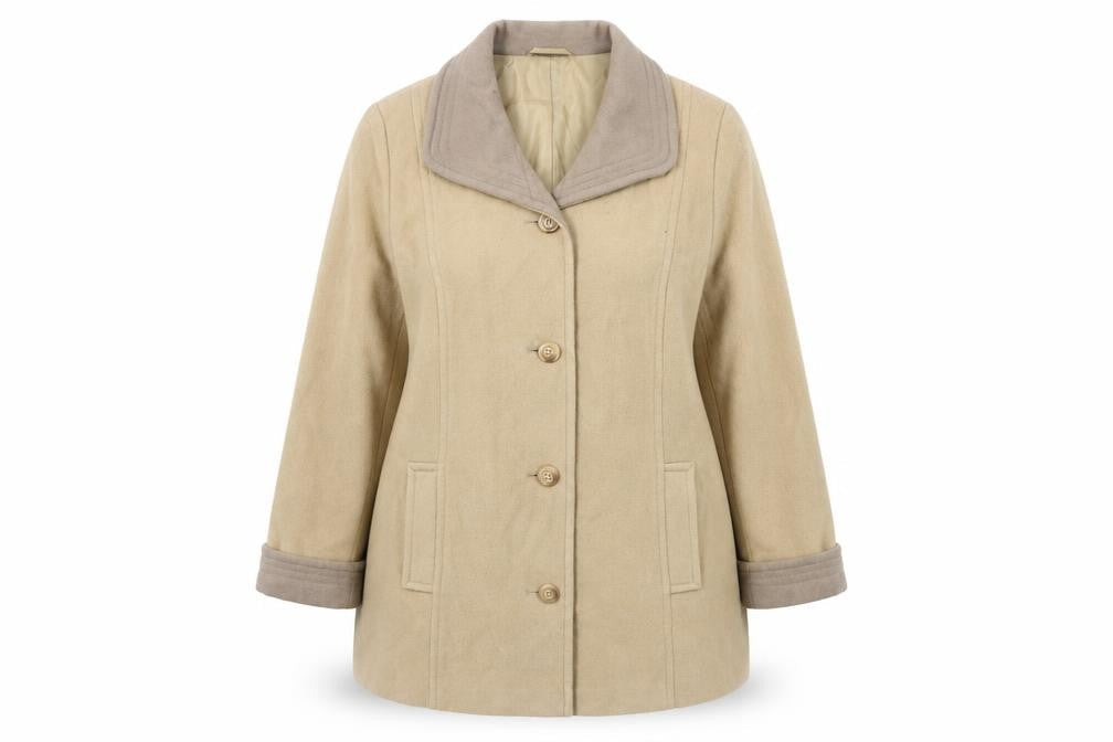 Marks & Spencer Women's Beige Wool Coat Size 18