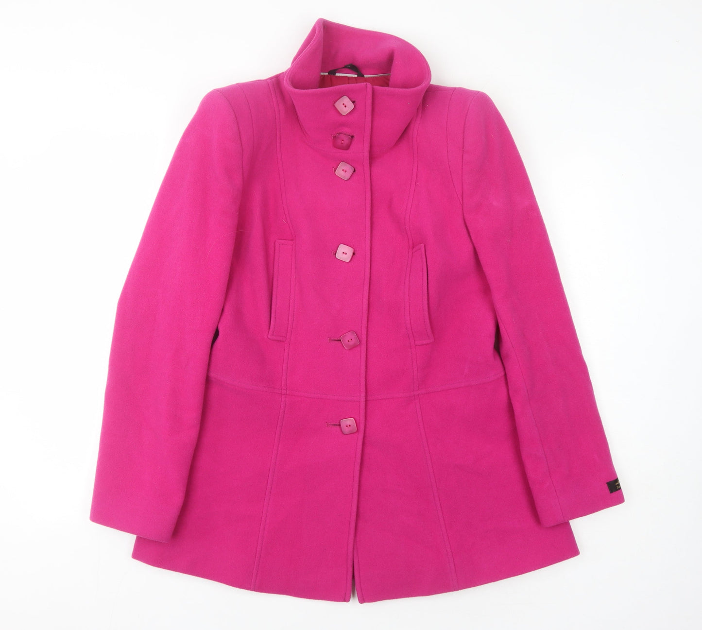 Marks and Spencer Women's Pink Wool Mid-Length Coat