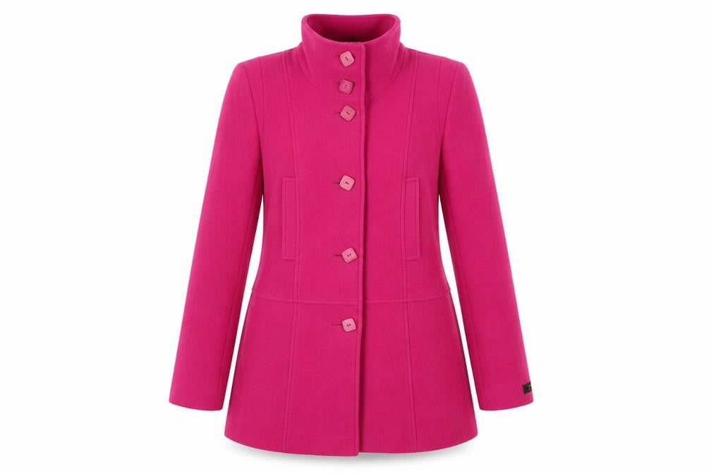 Marks and Spencer Women's Pink Wool Mid-Length Coat