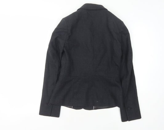 Laura Ashley Women's Black S Classic Wool Blazer