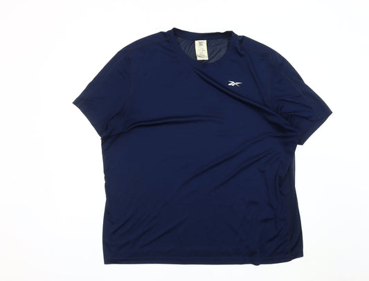 Reebok Men's 2XL Blue Gym T-Shirt with Logo