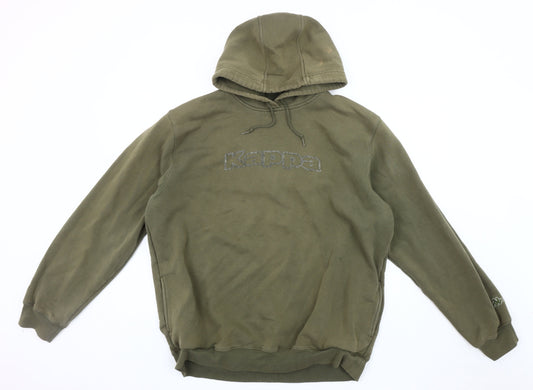 Kappa Men's 2XL Green Pullover Hoodie, Logo Accent