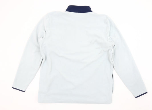 Fanatics Men's Blue XL Henley Sweatshirt with Logo