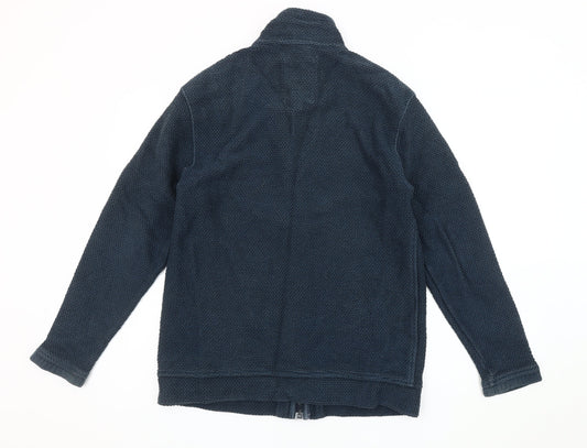 Weird Fish Men's Blue Mid-Length Jacket