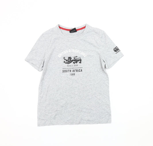Canterbury Boys Grey T-Shirt 12 Years Rugby Graphic Print
