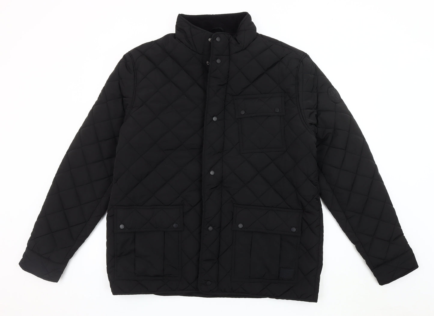 Firetrap Men's Black Quilted Jacket XL Insulated Casual