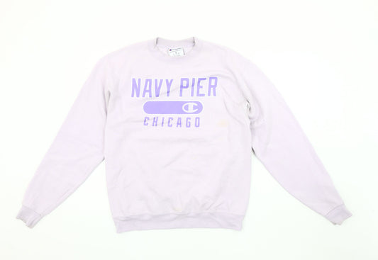 Champion Men's Purple Sweatshirt M Graphic Print Pullover