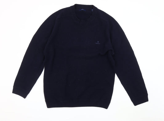 GANT Men's Blue 2XL Pullover Jumper, Classic Casual