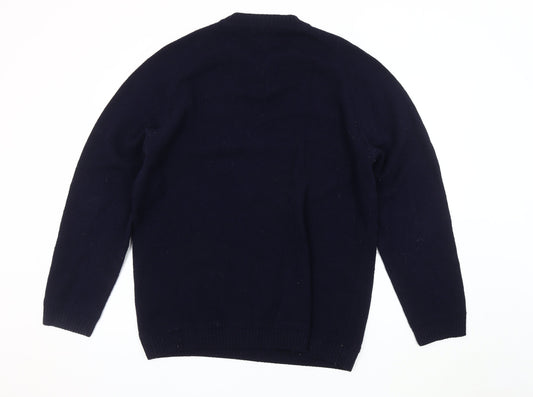 GANT Men's Blue 2XL Pullover Jumper, Classic Casual