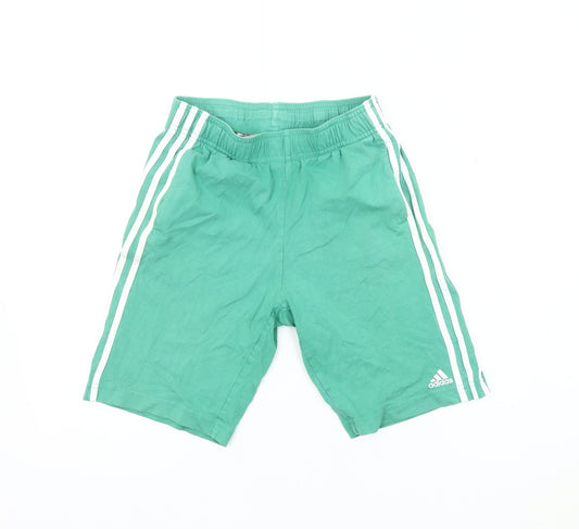 Adidas Boys Green Athletic Shorts 12 Years
