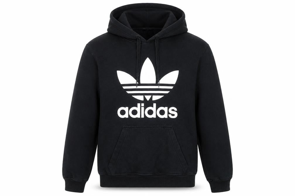 Mens UK S Regular adidas Black Pullover Hoodie