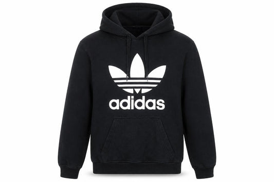 Mens UK S Regular adidas Black Pullover Hoodie