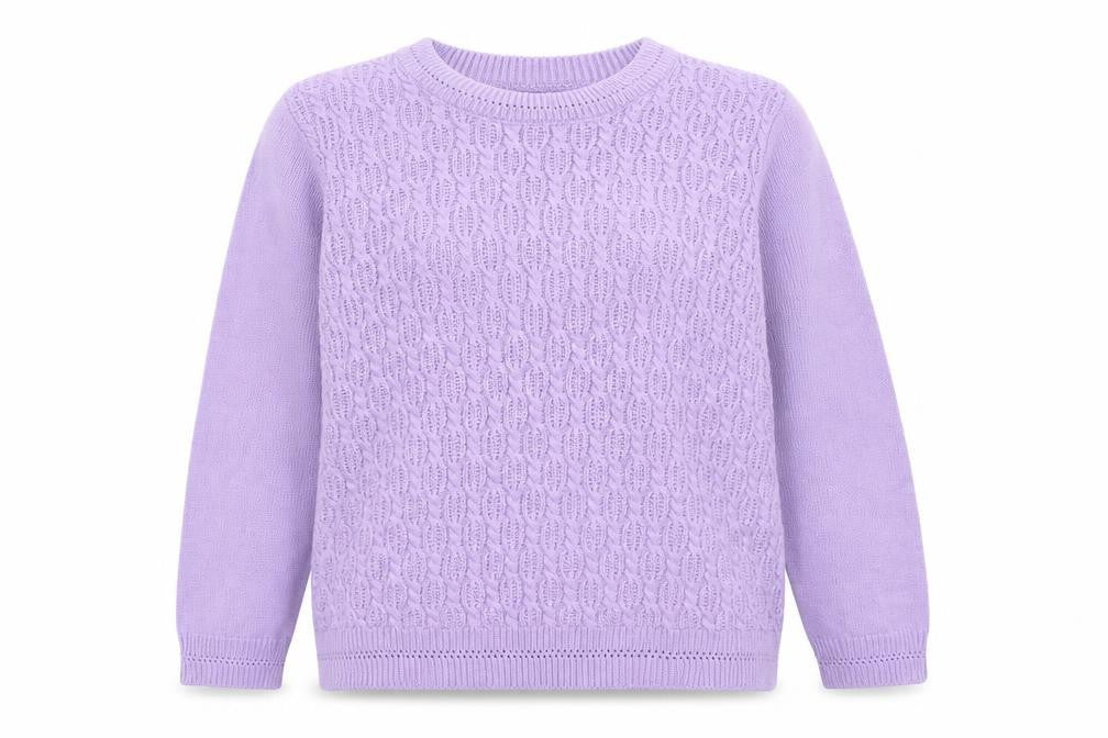 Bonmarché Women's Purple Cable-Knit Jumper L