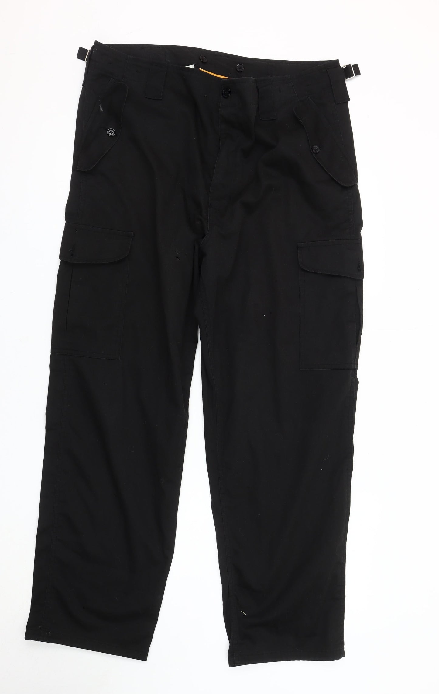 Combat Clothing Men's Black Cargo Trousers, Size 38