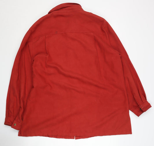 Ann Harvey Women's Red Button-Up Shirt Size 22
