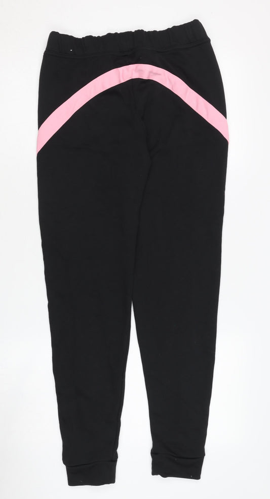 Adidas Girls Black Jogger Trousers XL Stylish Activewear