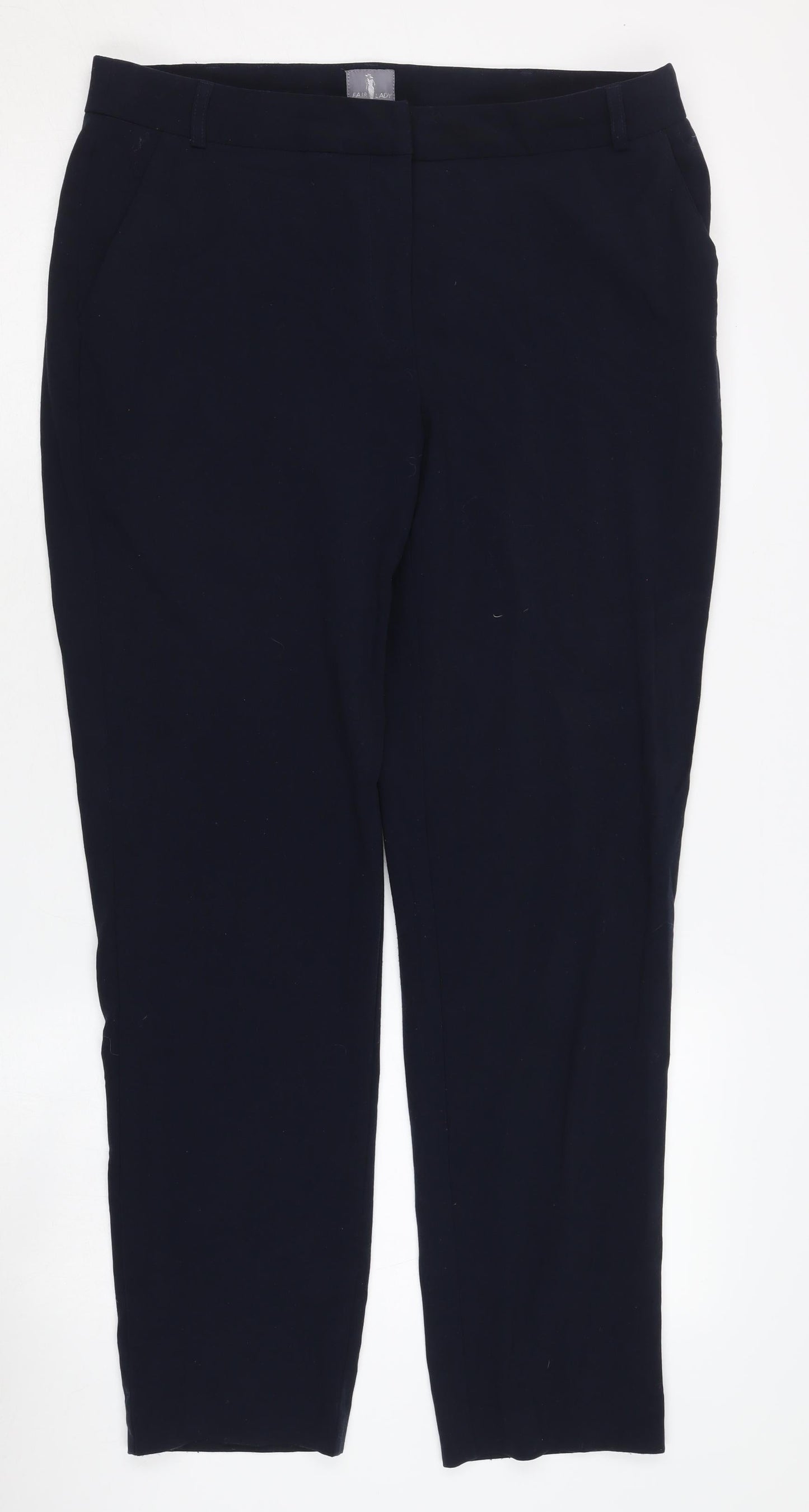 Fair Lady Women's Black Straight Trousers Size 16