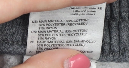 Adidas Men's Grey Jogger Trousers L, Elastic Waist