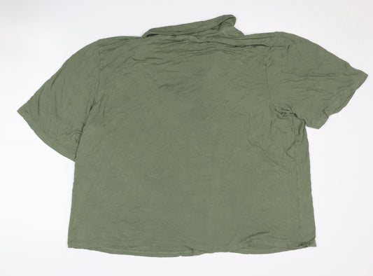ASOS DESIGN Women's Green Viscose Shirt UK 18