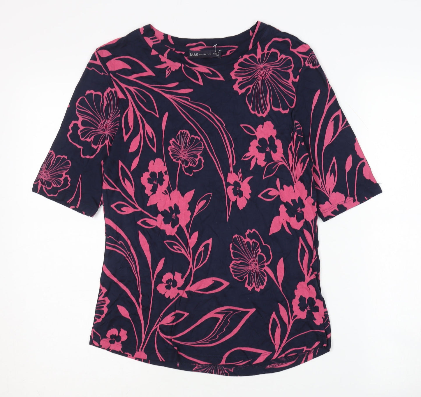 Marks and Spencer Women's Floral Top Multicoloured Size 10