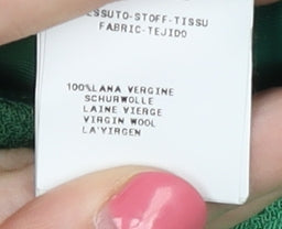 Boutique Moschino Green Wool Shift Dress, Women's 10