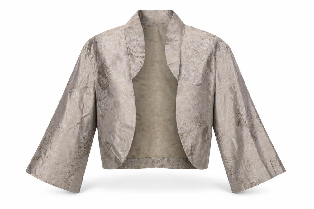 fee G Women's Beige Floral Shrug Size 10