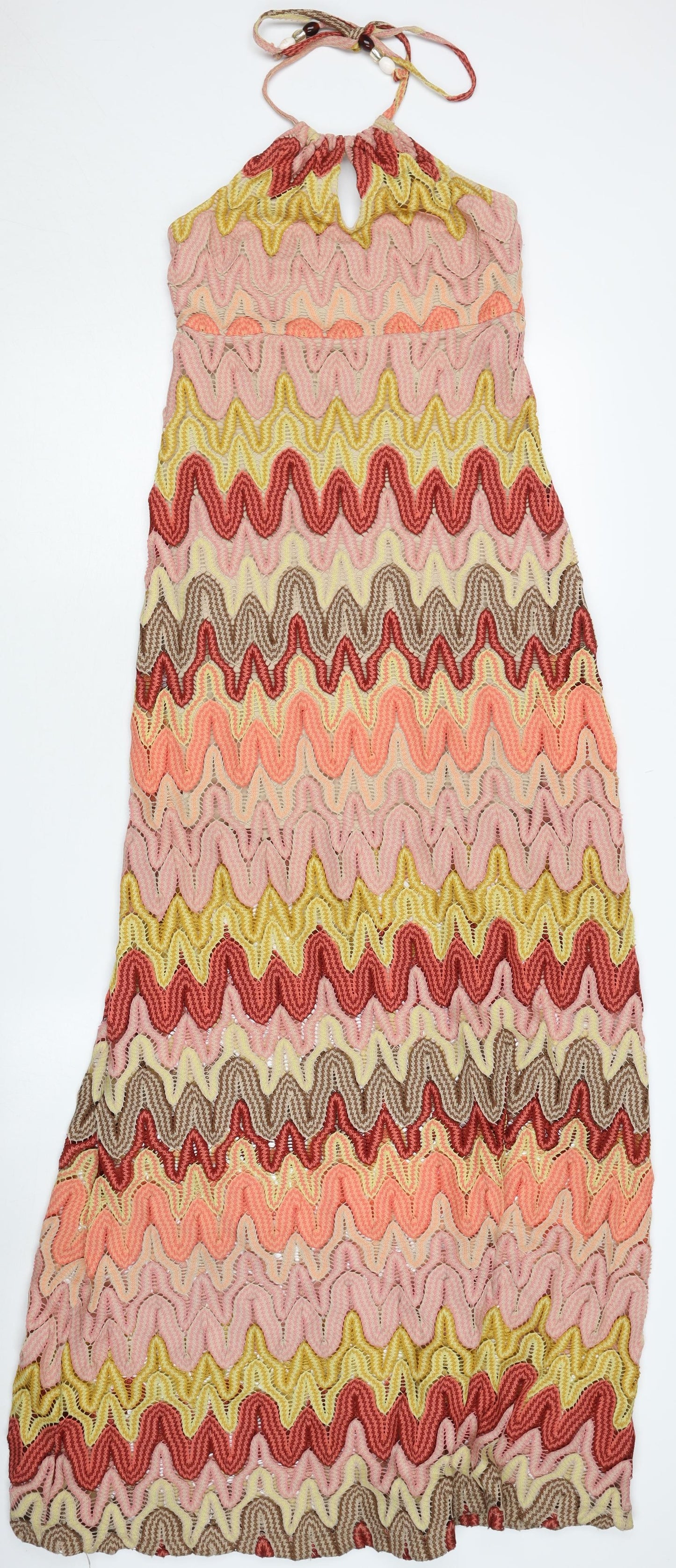 River Island Multicoloured Halter Dress - Size 8 Teens