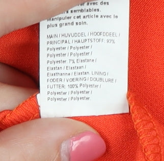 River Island Women’s Orange Bodycon Dress Size 12