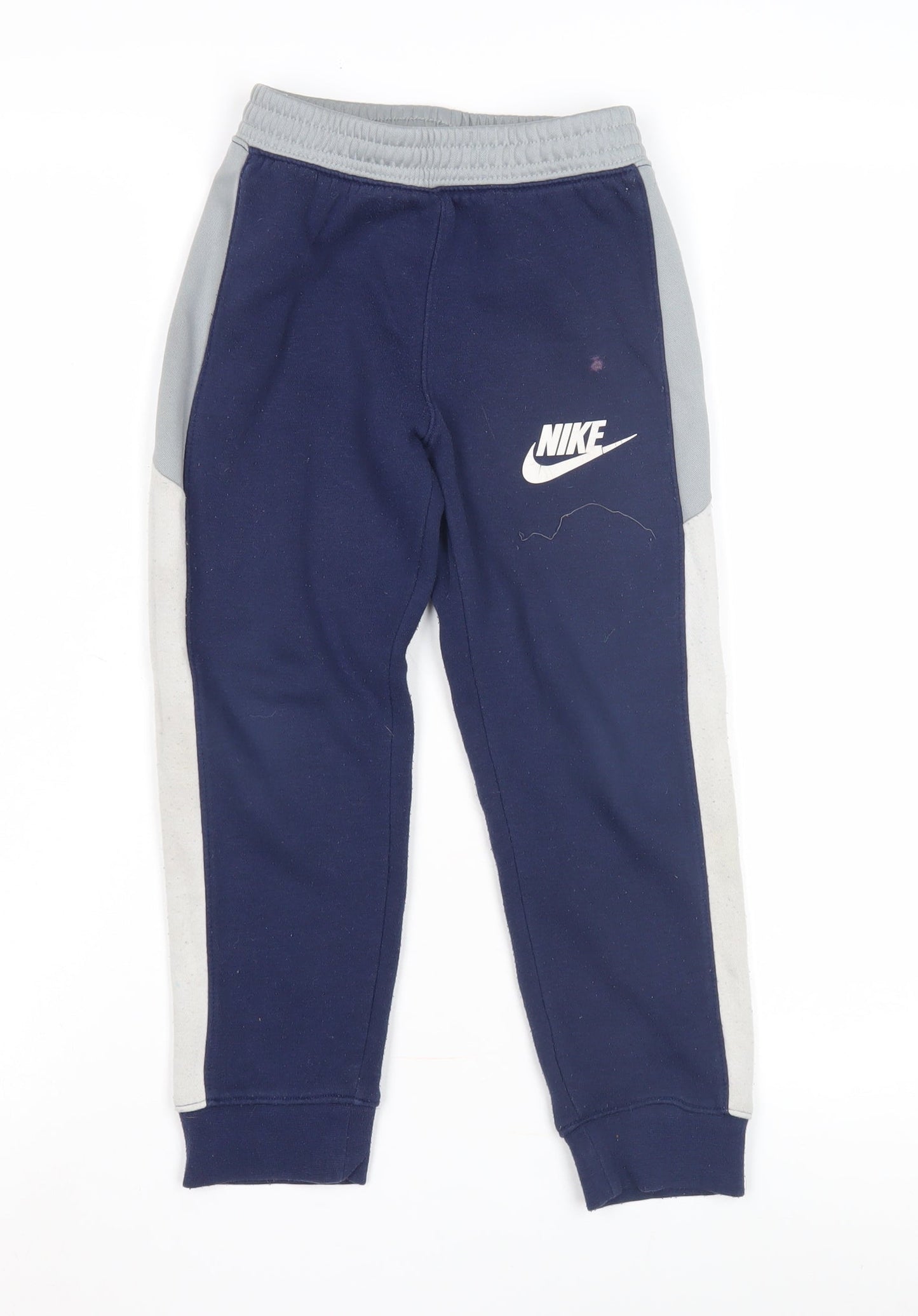 Nike Boys Blue Jogger Trousers Size M - Cotton Blend