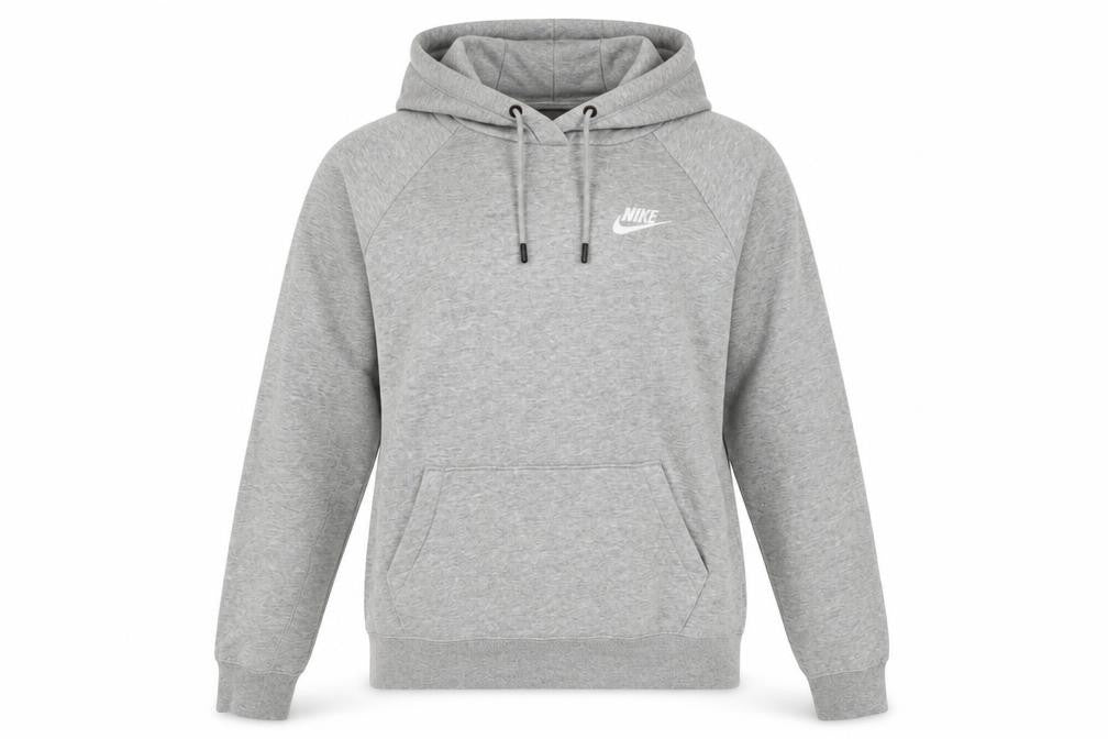 Womens UK XS Regular Nike Grey Pullover Hoodie