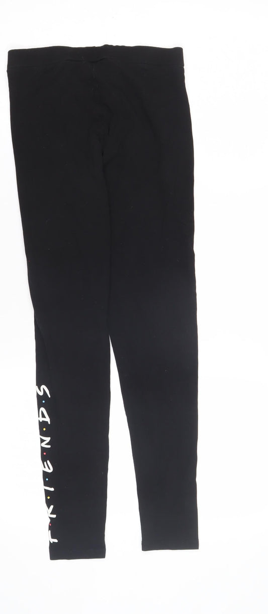 Primark Girls Black Friends Leggings 11-12 Years TV Theme