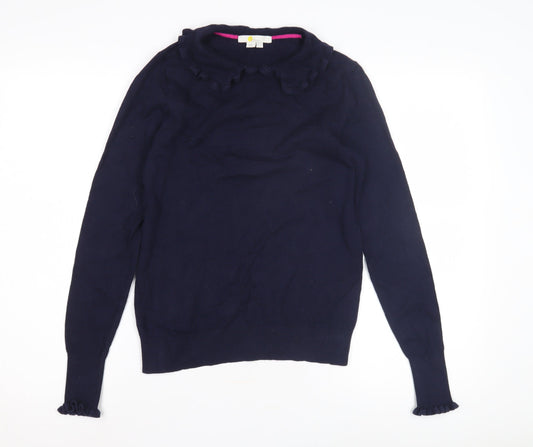 Boden Women's Blue Collared Jumper Size 8